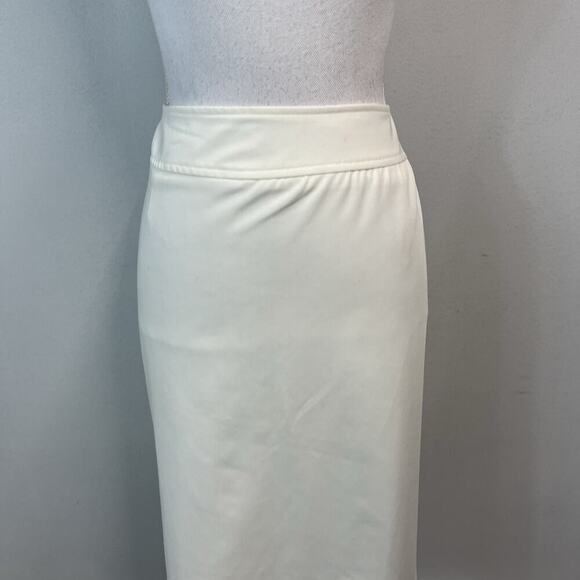 Worthington Works Skirt size 12 Ivory Cream Straight Knee Stretch Career Suit - Picture 2 of 7